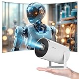 HIPPUS Mini Beamer 4K Projektor, Android Heimkino Projector Full HD 1080P, 270° Dreh Proyector...