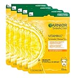 Garnier Feuchtigkeitsspendende Tuchmasken für sensible Haut, Mit Hyaluronsäure und Vitamin C, Für...