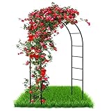 Torbogen Rankhilfe für Kletterpflanzen und Rosen,Rosenbogen Torbogen Gartenaus Metall Torbogen...