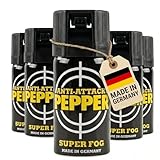 Anti-Attack Pfefferspray Super Fog Tierabwehrspray – Hochdosiertes Abwehrspray mit Schutzkappe,...