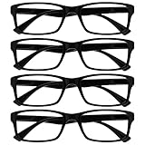 Die Lesebrille Unternehmen Schwarz Leser Wert 4er-Pack Designer Stil Herren Frauen RRRR92-1 +2,50