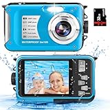 Digitalkamera Unterwasserkamera 10ft 1080P FHD 30MP wasserdichte Kamera Anti Shake 16X Digitalzoom...