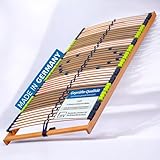 DaMi 7-Zonen Lattenrost Relax NV 80x200cm I mit 6 Härtestufen, Made in Germany, Buche & Birke, 42...