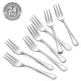 BEWOS 24 Stück Dessertgabeln, 5,71 ''(14,5 cm) Einzigartiges Design Salatgabel, Kleine Gabeln,...