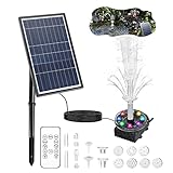 Boadw LED Solar Springbrunnen mit 7W Solar Panel Eingebaute 5000 mAh Batterie Solar Teichpumpe...