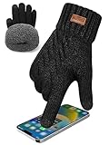 KEECOW Thermo Handschuhe Herren Winter Warm, Touchscreen Handschuhe Winddicht Atmungsaktiv...