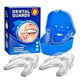 Knirscherschiene für die Nacht - 4 Stücke (2 Größen) - Zahnschiene gegen Bruxismus schützt...