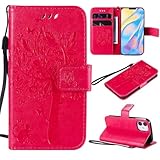 ShuiSu Schutzhülle aus veganem Leder für Apple iPhone 12 Mini, Schutzhülle mit schönem...