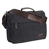 Ruschen Umhängetasche Herren aus Vintagem Segeltuch, Premium Herrentasche, Laptoptasche für 15,6...