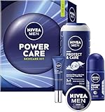 NIVEA MEN Power Care Geschenkset, Geschenk für Männer, Geschenkbox mit Duschgel (250 ml), Deo...