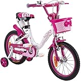 Actionbikes Kinderfahrrad Daisy 16 Zoll - Kinder Fahrrad für Mädchen - 4-7 Jahren - V-Brake Bremse...