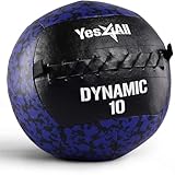 Yes4All P3JT Medizinball Wall Ball 4.5 kg Gewichtsball Weicher aus Leder für Ganzkörpertraining...