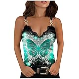 Damen Top Modish Blumendruck Neckholder ärmellos Weste Top Mode Sleeveless Pullover mit...