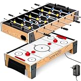 SereneLife Multifunktionstisch, Spieltisch 2in1 Airhockey Tisch & Mini Tischkicker, Air Hockey...