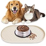 Napfunterlage Hund Katzen, rutschfeste Futtermatte Silikon für Hundenapf Katzennapf, 100%...