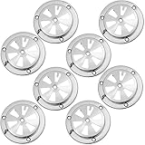 OGANAZI 8 Stück Edelstahl Rund Lüftungsrosette, Silber Rundlüfter Verschließbar...