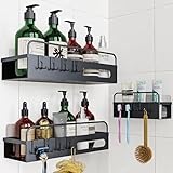 Uamector Duschablage ohne Bohren - 3 Stück Badezimmer Regal Duschkorb Shampoo Halterung - Rostfrei...