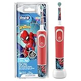 Oral-B Kids Spiderman Elektrische Zahnbürste für Kinder ab 3 Jahren, extra weiche Borsten, 2...