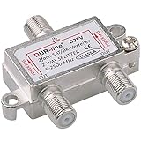 DUR-line SAT & BK-Verteiler - 2-Fach Splitter - voll geschirmt - Unicable & HD tauglich D2FV - für...