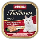 animonda vom Feinsten mit Schlemmerkern in Rind & Hühnchenbrust + Kräutern (32 x 100g),...