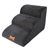 NATUREACT 3 Stufen Haustiertreppe, Hundetreppe Bett für kleine Hunde 39cm Hoch, Katzen Hunderampe...
