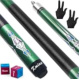 Kmise Pool-Stick-Set, 5 Stück, 147,3 cm, 510 g, kanadischer Ahorn, Billardqueue, professioneller...