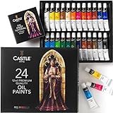 Castle Art Supplies 24 x 12ml Ölfarben-Set | Günstiges Set für Anfänger und Profikünstler |...