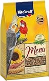 Vitakraft Menü, Vogelfutter, Nymphensittich Futter, Hauptfutter für Großsittiche,...