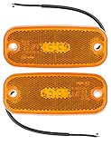 2 x LED Seitenmarkierungsleuchte Orange 12 und 24 Volt Begrenzungsleuchte Positionsleuchte 110x46mm...