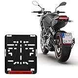 1x Kennzeichenhalter Für Kennzeichen im Format 180 x 200 mm 18 x 20 cm (für Motorrad Roller)...