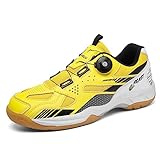 NGARY Herrenbadmintonschuhe mit Drehknopf Indoor Outdoor Sportschuhe für Volleyball Pickleball...