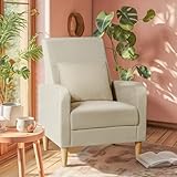 COLAMY Sessel Wohnzimmer Einzelsofa für Schlafzimmer, Moderner Gepolsterter Akzentstuhl mit Kissen,...