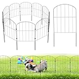 10 Stück Gartenzaun,60 m (H) x 3,3m (L) Metall Zaunelementen Gartenzäune Dekorative,Metallbordüre...