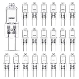 Techgomade G4 halogenlampen 20 Stück, 20W Halogen Stiftsockellampe, 12V, 350LM, Warmweiß, Dimmbar