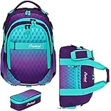 ELEPHANT 3 Teile Set Schulrucksack Jungen Mädchen Signature Hero 2 Schultasche Laptopfach Rucksack...