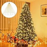 TNMOO Weihnachtsbaum Lichterkette mit Ring und 16 Stränge, 400 LED christbaumbeleuchtung mit 8...