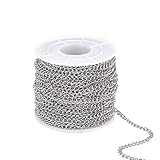 PandaHall 25m Edelstahl verdrehte Ketten Panzerketten Spulenkette Kette Edelstahl Edelstahl Kabel...