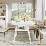 Tribesigns Esstisch 80x60CM Küchentisch Esszimmertisch Klein,für 4 Personen,mit Ablagefach und...