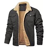 Winterjacke Herren Jacke - Fleecejacke Herren Warm Leichte Übergangsjacke mit Brusttasche Business...
