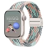 Hinnwer Geflochten Armband für Apple Watch Armband 42mm 38mm 40mm 41mm Damen Herren, Elastisch...