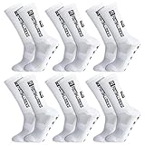 Athlix 6 Paar Anti-Rutsch Fußball Socken Männer Frauen – Sportsocken mit Grip Sohle Größe...