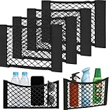 KELAV 4 Stück Kofferraum Netztasche Auto,Starke Elastizität Netz Gepäcknetz,Auto...