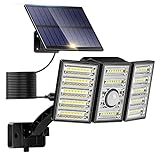 Realky Solarlampen für Außen mit Bewegungsmelder,Solarleuchte mit 108 LED Solar Strahler IP65...