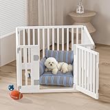 Gupamiga Welpenlaufstall, Hundelaufstall faltbar mit Tür, welpenauslauf für Wohnung, Fest und...