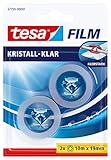 tesafilm kristall-klar - Hochtransparentes, alterungsbeständiges Klebeband mit starker Haftung - 10...