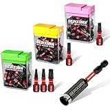 Geinxurn Torx Schlagfeste Schraubendreher Bits Set, 90 Stücke 25mm Magnetisch (T10/T15/T20/T25/T30)...
