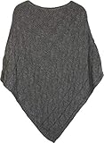 styleBREAKER Strick Poncho mit Zopfmuster, Rundhals Strickponcho, Grobstrick, Damen 08010040,...