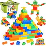 iKidiki Duplo ab 2 3 4 5 6 Jahre, Großen bausteine Set Kinderspielzeug ab 3-6 Jahre Junge Mädchen...