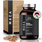 Maca Kapseln HOCHDOSIERT – schwarzer Maca Extrakt 20:1 entspricht 24.000mg Pulver pro Tagesdosis...