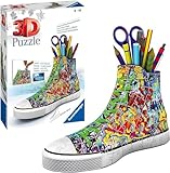 Ravensburger 3D Puzzle 12535 Sneaker Graffiti - Praktischer Stiftehalter - 108 Teile -...